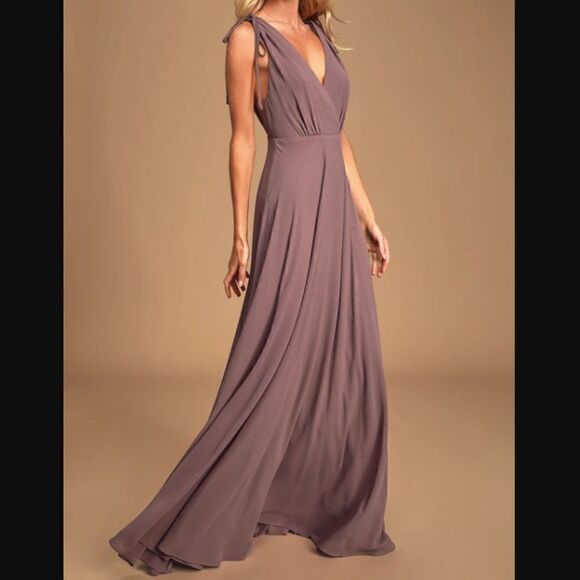 Lulu's Mauve Maxi Dress Size Extra Small - Picture 2 of 16